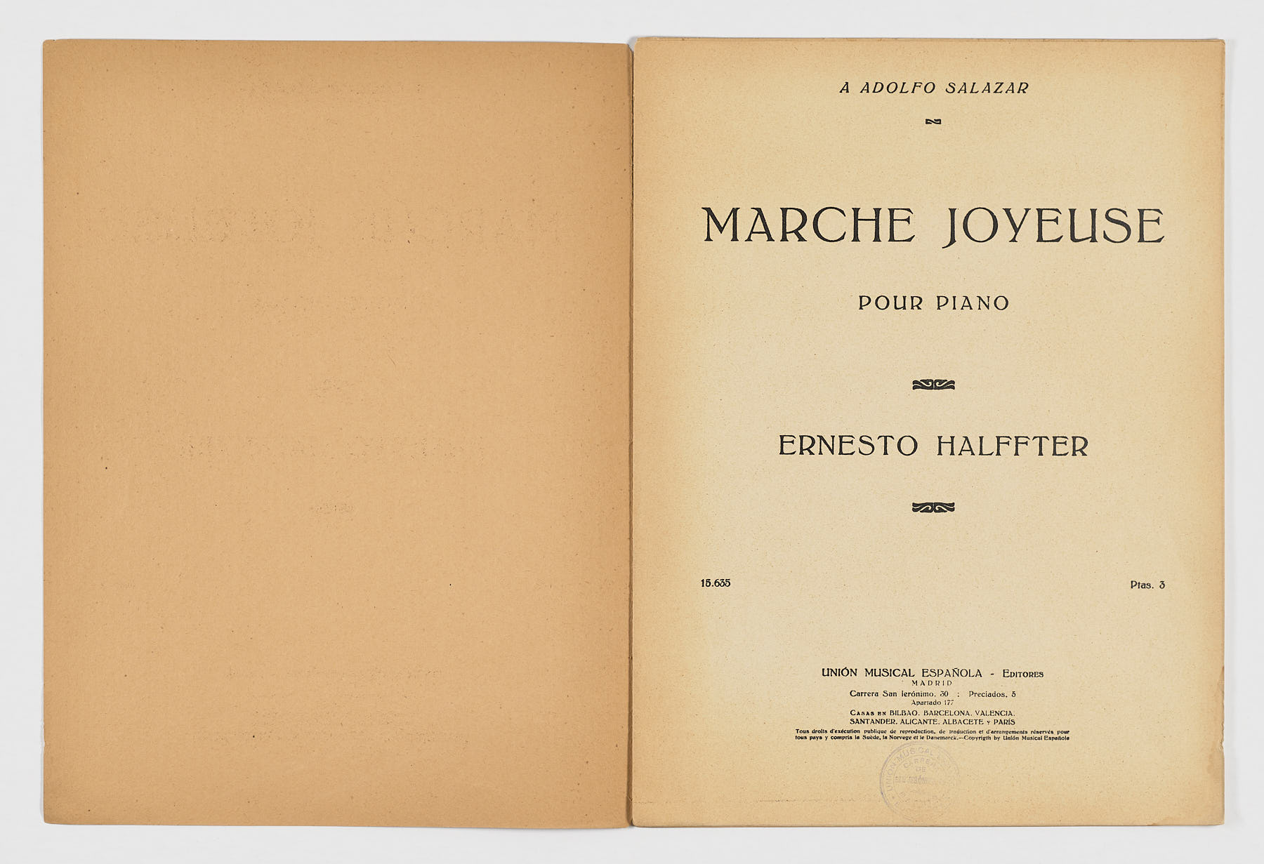Ernesto Halffter – Marche Joyeuse 1925, Salvador Dalí