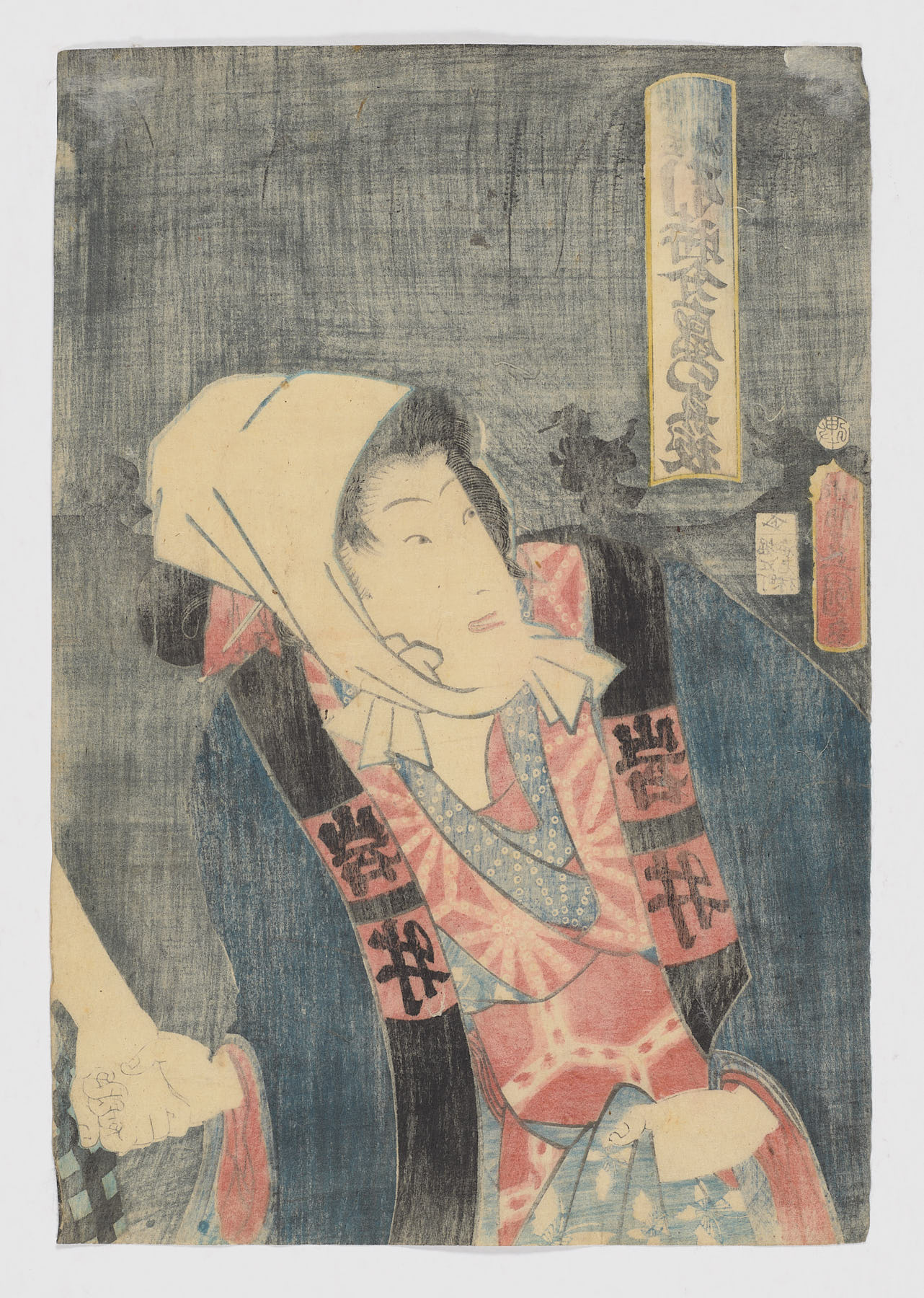 Iwai Kumesaburô III como Shiratama, Utagawa Kunisada (Toyokuni III)
