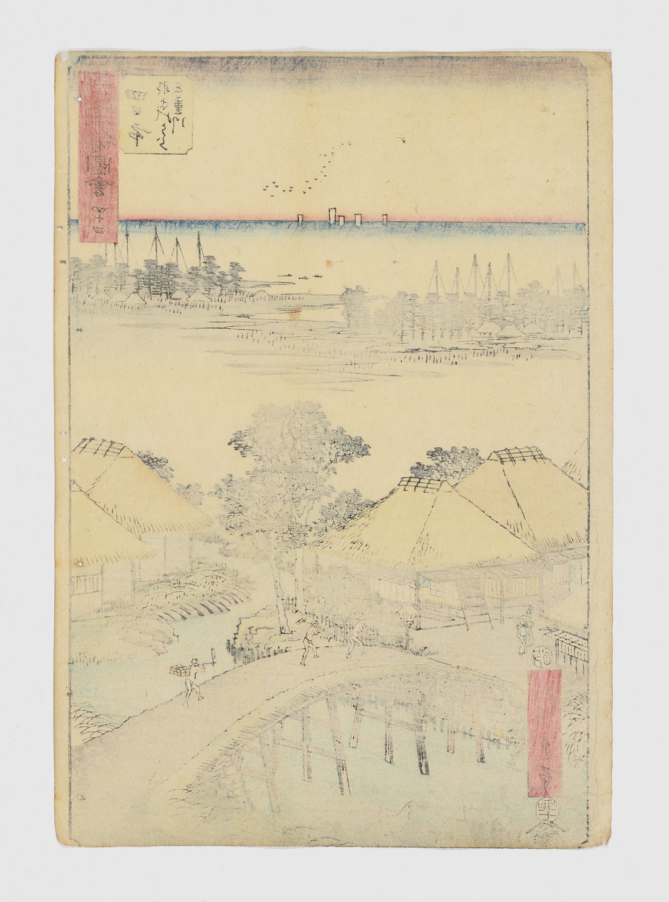 Nº 44. Yokkaichi, Nako no ura Miekawa - Utagawa Hiroshige