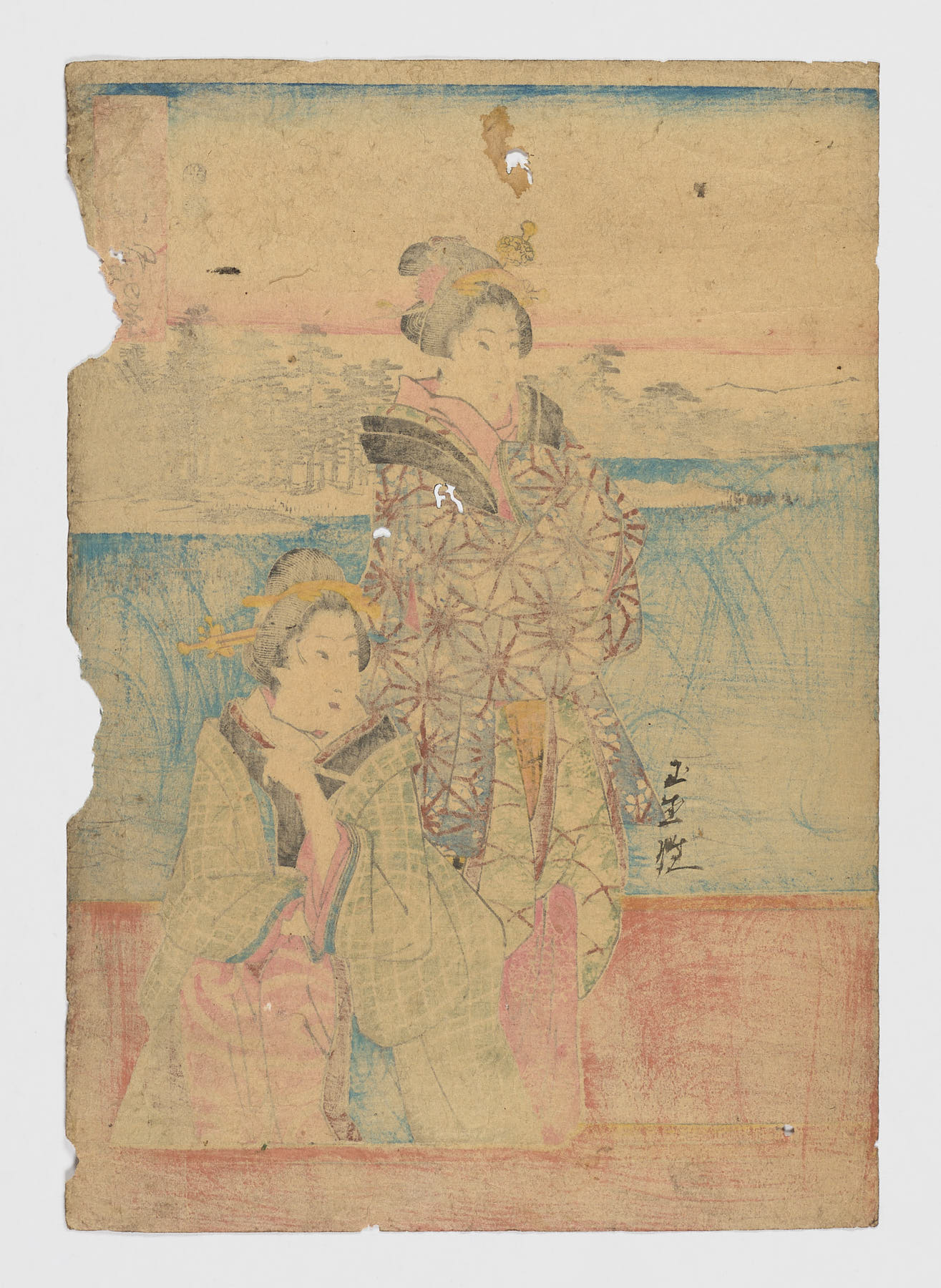 Rokugō watashiba no kei - Utagawa Hiroshige